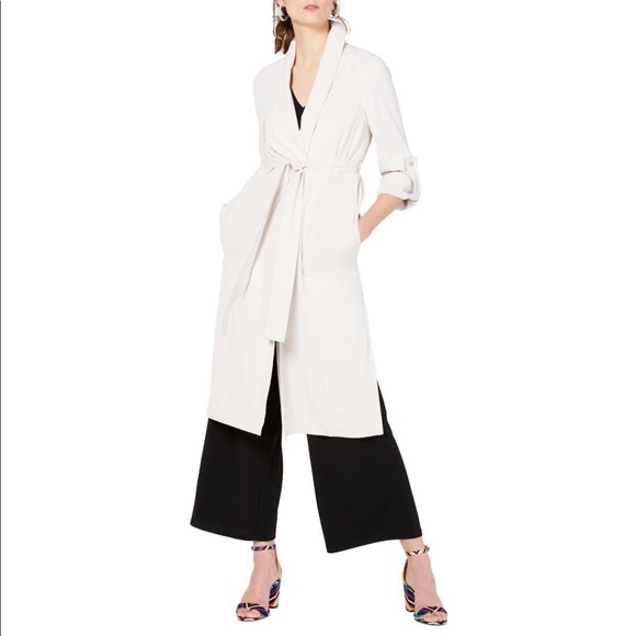 INC International Concepts Jackets & Blazers - Light Weight Drape Collar Trench Coat